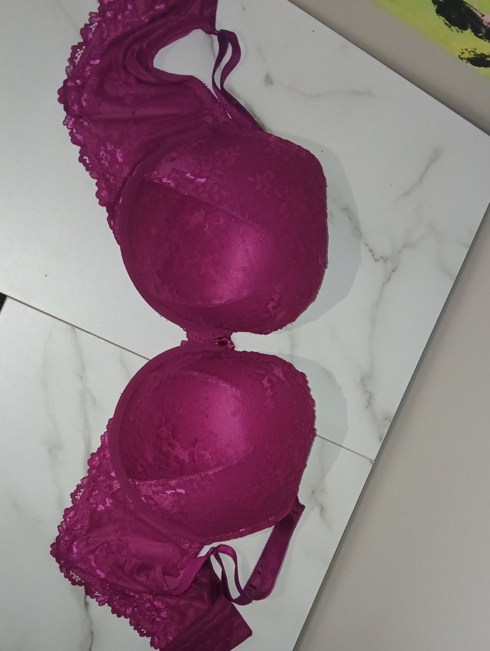 Torrid Curve 44F Lacey Pushup Bra In Magenta